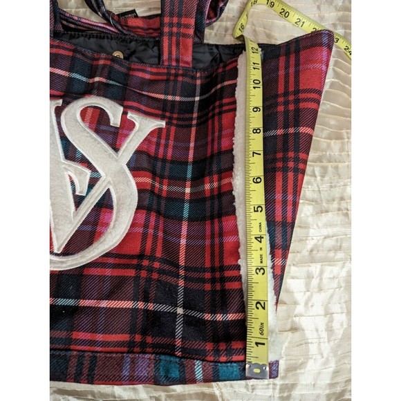 NWT Victoria's Secret Red Plaid Christmas Tote Bag. - Picture 4 of 9
